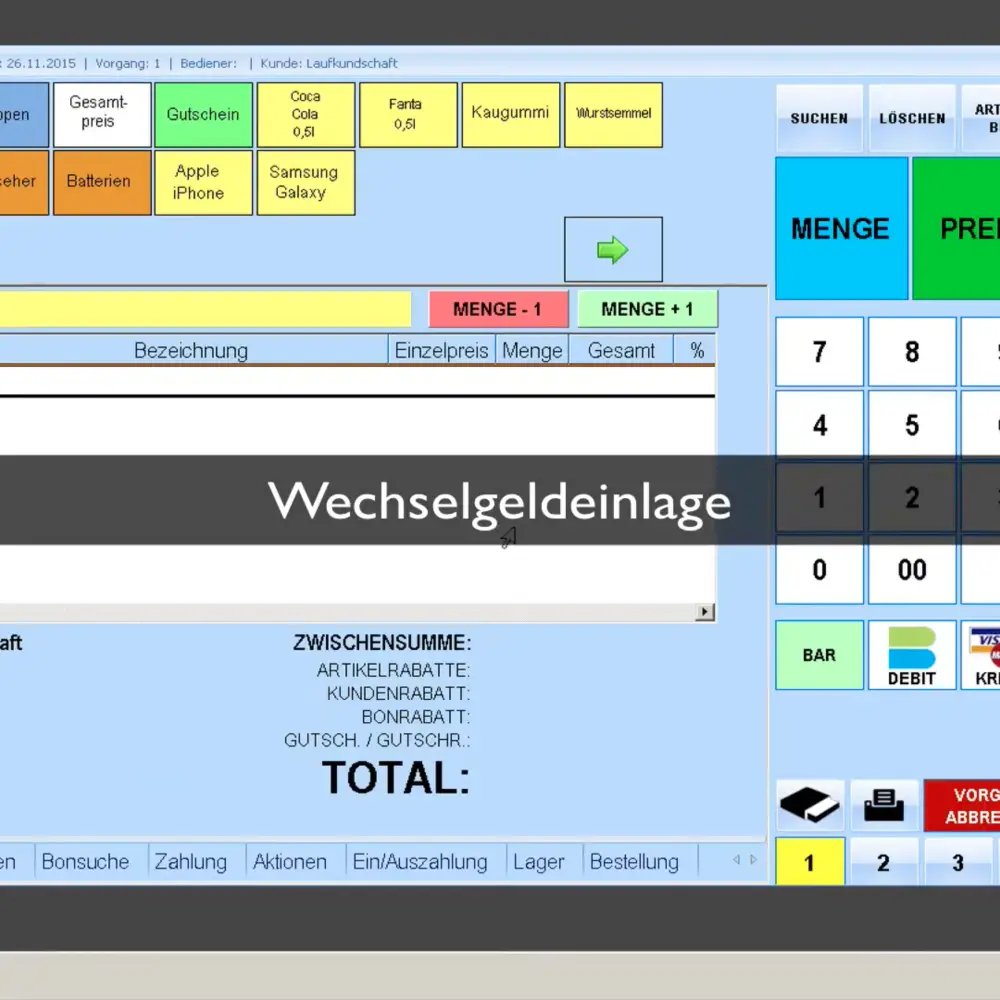Ein Tag mit der Kasse
