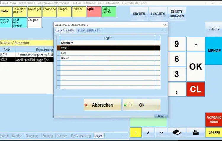Artikel- & Lagerverwaltung / Lagerbuchung 1