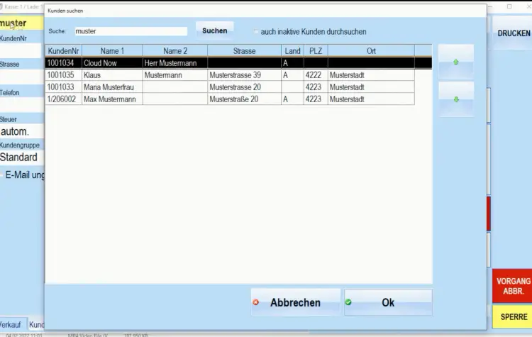 Kundenmanagement & Marketing / Kundensuche